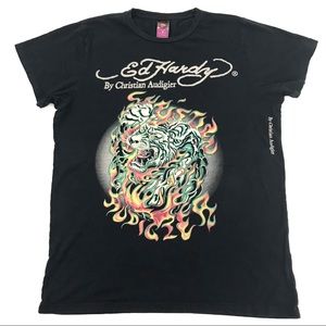Ed Hardy Shirts - VGUC Ed Hardy Black T Shirt Medium Ed Hardy Shirts - VGUC Ed Hardy Black T Shirt Medium